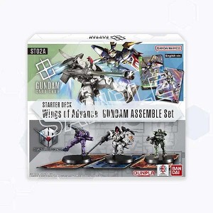 Bandai Gundam Card Game Assemble Starter Set - Wings of Advance (ST02A) - 50 Cards, 3 Gundam Minis - 1 of 2