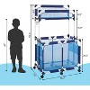 VINGLI Pool Storage Organizer Bin Rolling Poolside Mesh Container Pool Float Storage for Home Garage, Children Playroom or Pool Toys (35x23x59in) - 4 of 4