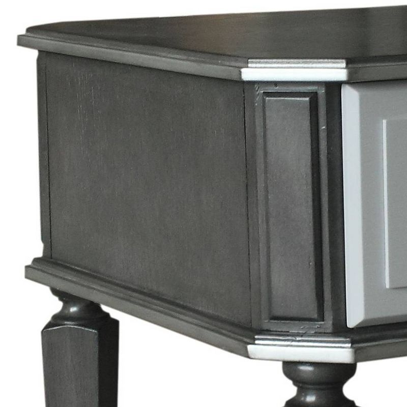24&#34; House Beatrice Accent Table Charcoal/Light Gray Finish - Acme Furniture, 4 of 10