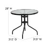 Emma and Oliver 31.5" Round Tempered Glass Metal Table - 4 of 4