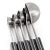 Oster Blakeley 5 Piece Stainless Steel Measuring Spoon Set in Dark Gray with Wood Handles - 4 of 4