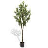 6 FT Artificial Milan Leaf Tree, Fake Potted Milan Leaf Tree with Realistic Leaves, Greenery Potted Plant for Home Office Living Room Floor Decor - 3 of 4