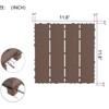 DSVIMOY 12" Patio Deck Tiles, 44pcs DIY Module Interlocking Decking Tiles, Floor Tile for Porch Poolside, Balcony, Brown, 12"*12"*0.8" - 3 of 4