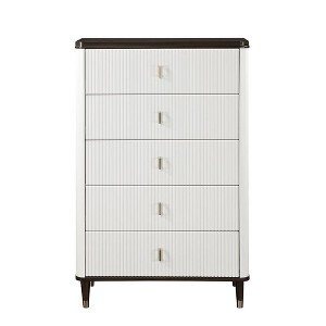 35.5" Carena Decorative Storage Drawer: Acme Furniture, 54.5" Height, 5 Drawers, Wood Composite, No Assembly Required - 1 of 4