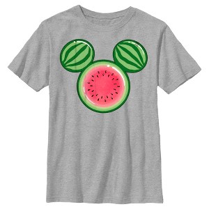 Boy's Disney Mickey Mouse Watermelon Silhouette T-Shirt - 1 of 4