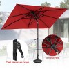 Pellebant 10 x 6.5 FT Rectangular Double Top Patio Market Umbrella with Tilt & Crank - 3 of 4