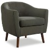 Sapphtopaz 1pc Accent Chair Button Tufted Solid Wood Lounge Chair with Espresso Finish Legs, Living Room Chair Comfy Chair - 3 of 4