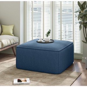 Lyngins Corduroy Square Benches,Modern Upholstered Ottoman Bench for Living Room,Bedroom - 1 of 4