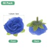 Unique Bargains Silk Plastic Small Faux Rose Artificial Flower Heads 1.2 inch - 3 of 4