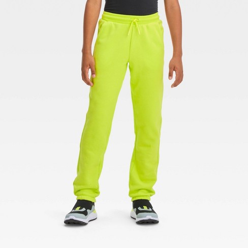 Boys' Fleece Joggers - All In Motion™ Lime S : Target