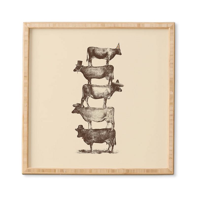 Florent Bodart Cow Cow Nuts Framed Wall Art Poster Print Brown - Deny Designs, 3 of 5