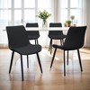 Dsvimoy Accent Chair PU Leather Dining Chair with Metal Legs for Modern Kitchen or Dining Room, Black, 29"*22"*17" - 2 of 4