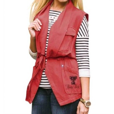 Women's Texas Tech University Logo Drawstring Vest - Gameday Couture