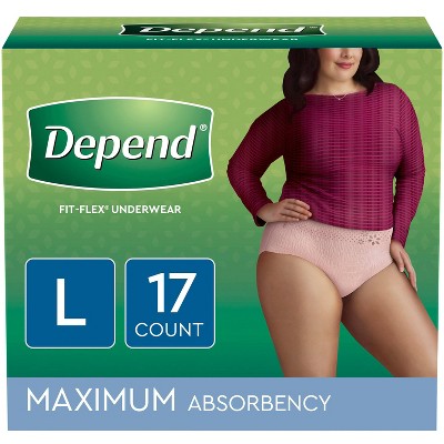 Depend Underwear Max Large Women 4 x 17 Ct