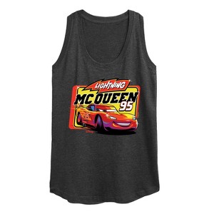 Women's - Disney - Original Lightning McQueen #95 Graphic Racerback Tank - 1 of 4
