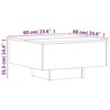 vidaXL Coffee Table White Engineered Wood 23.6 in x 23.6 in x 12.4 in - 4 of 4