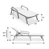 LeisureMod Marlin Patio Sling Chaise Lounge Chair With Arms in Grey Aluminum, Black - 4 of 4