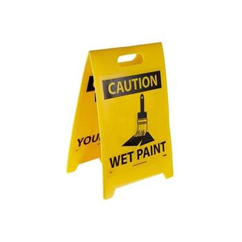 National Marker Floor Sign Dbl Side Caution Watch Your Step Caution Wet Paint 20X12 FS2