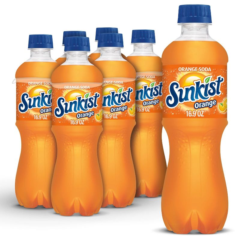 Sunkist Orange Soda Bottles - 6pk/16.9 fl oz, 1 of 9