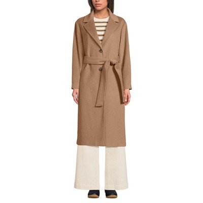 Lands' End Women's Wool Wrap Long Coat