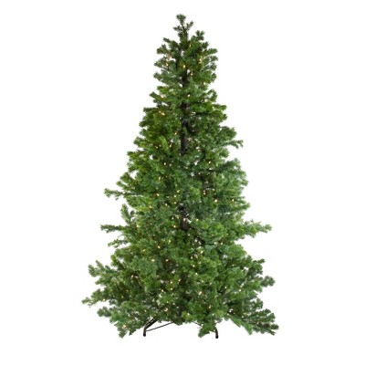 Northlight 7.5' Prelit Artificial Christmas Tree LED Layered Pine Instant Power - Dual Color Lights