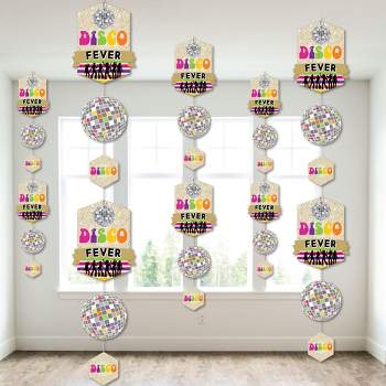 Big Dot of Happiness 70's Disco - 1970s Disco Fever Party DIY Dangler Backdrop - Hanging Vertical Decorations - 30 Pieces