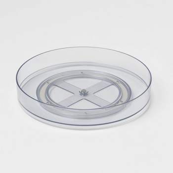 11" Low Plastic Lazy Susan Turn Table Clear - Brightroom™