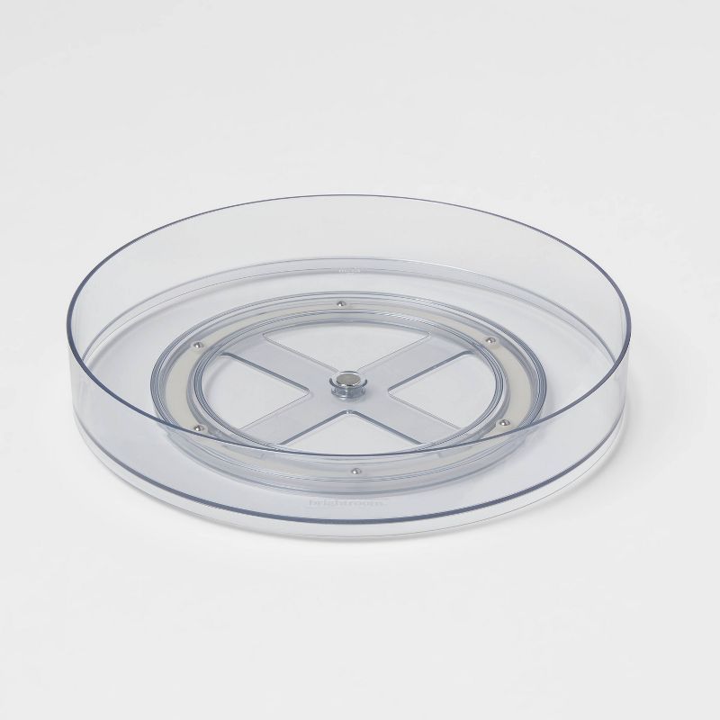 11&#34; Low Plastic Lazy Susan Turn Table Clear - Brightroom&#8482;, 1 of 5