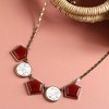 SOHI Women's Berry Red Party Stone Statement Necklace - 3 of 4
