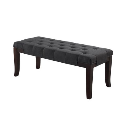 NicBex Modern 44" Bedroom Bench Linen Upholstered Accent Stools with Button Tufted for Bedroom and Entryway
