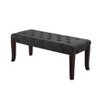 NicBex 48 Inch Ottoman Bench Modern Wooden Upholstered Dining Bench with Turned Legs, Footrest and Seat for Living Room, Bedroom, Entryway - 2 of 4