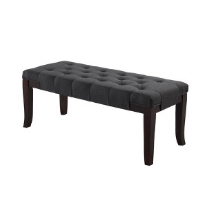 NicBex Modern 44" Bedroom Bench Linen Upholstered Accent Stools with Button Tufted for Bedroom and Entryway - 1 of 4