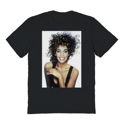 Whitney Houston Men's Big Picture Short Sleeve Graphic Cotton T-Shirt