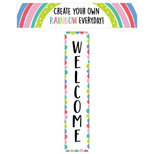 Creative Teaching Press Rainbow Doodles Welcome Banner - 1 of 1