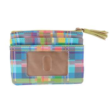 Buxton Women's Madras Vegan Leather Large ID Coin Case