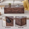 NicBex Contemporary Rectangular Textured-Pattern Coffee Table,Minimalist Center Table for Living Room,Living Room Furniture - 4 of 4