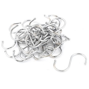 Unique Bargains Kitchen Pot Pan S Shape Stainless Steel Clasp Hooks and Hangers Silver Tone 30 Pcs - 1 of 4