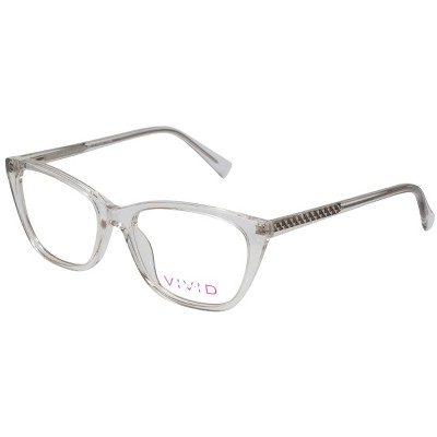 Vivid Designer Reading Blue Light Blocking Eyeglasses 886 in Light Blue 53 mm