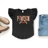 Pumpkin Season Patterns - Flutter Sleeve Graphic T-Shirt - 3 of 4