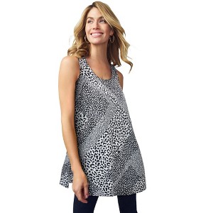 Jessica London Women's Plus Size Georgette Tunic Tank - 1 of 4