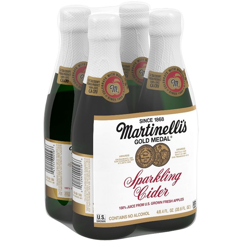 Martinelli's Sparkling Cider - 4pk/8.4 fl oz Mini Glass Bottles, 1 of 6