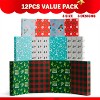 Joyfy 12-Pack Christmas Gift Boxes, 17" Large Robe/Shirt Wrap Boxes with Lids, Present Box for Gift-Giving Wrapping Favors Party Decoration - 2 of 4