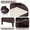 NicBex Storage Bench Modern Wooden Shoe Bench with Adjustable Shelves and Removable Linen Cushion for Mudroom, Entryway - 3 of 4