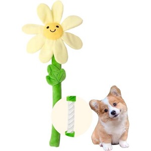 ZippyPaws Plush Toy - Pleated Flower Rope Toy,Teething Toy Suitable for Small and Medium-sized Dogs - 1 of 4
