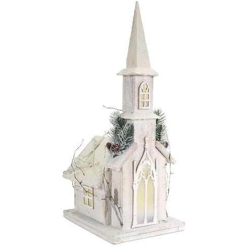 Melrose Led Lighted Wooden Church : Target