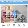 Kids Wooden Toy Storage Organizer,Toddlers Bookshelf with Storage Cubbies and 2 Baskets Bins,Children Multi Shelf Cubby-Baofuwish - 3 of 4
