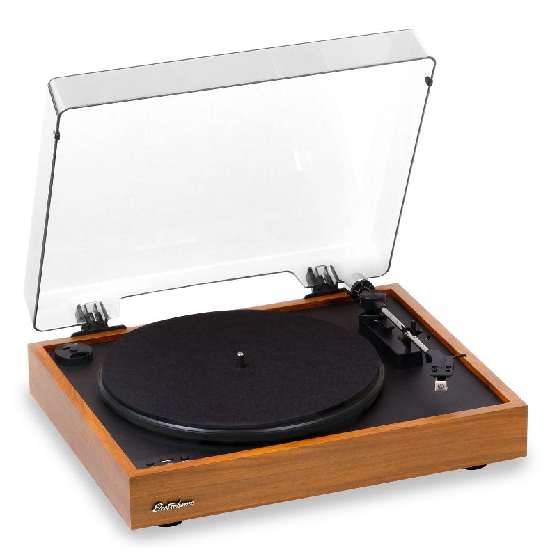 Electrohome Montrose Wireless Vinyl Record Player, Belt-Drive Turntable, Audio-Technica Stylus, Bluetooth, Vinyl-to-MP3, 1 of 10