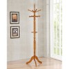 NAYSAYE Coat Hanger Freestanding Coat Rack with 11 Hooks and Hanger for Entryway Bedroom or Living Room, Brown, 20.75"*20.75"*74.75" - 2 of 4