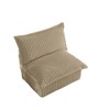 Vynxaria Modern Armless Sofa Camel Corduroy, Removable Covers, 100% High-Density Foam, Sturdy Wood Frame (300lbs/Seat), Deep Seat - 4 of 4