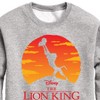 Boys' Disney Baby Simba at Pride Rock Graphic Long Sleeve Fleece Sweatshirt - Athletic Heather - 5T - 2 of 4